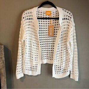 WISPR Ivory Open-Knit Women's Cardigan Sweater NEW with Tags